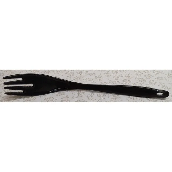 Melamine Black Spatula Turner Flipper Fork Utensil Unbranded 11 inches long - Picture 3 of 7